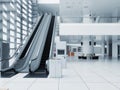 escalators at the modern shopping mall. Royalty Free Stock Photo