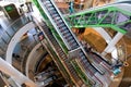 Escalators in the new shopping galleries