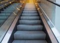 escalators stairway inside modern office building Royalty Free Stock Photo