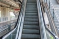 escalators stairway inside modern office building Royalty Free Stock Photo