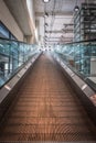 Escalators stairway inside shopping mall. Royalty Free Stock Photo