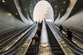 Escalators in the subway in Paris Royalty Free Stock Photo