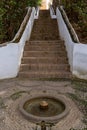 The Escalera del Agua stairs in the Generalife Palace and gardens in the Alhambra Royalty Free Stock Photo