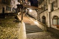 Escaliers du Marche, night, Lausanne, Switzerland Royalty Free Stock Photo