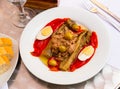 Escalivada - traditional Catalan dish of smoky grilled vegetables with tuna, egg and olives
