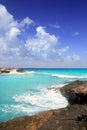 Escalo es calo Formentera north rocky coast aqua Royalty Free Stock Photo