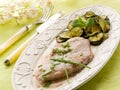Escalope with white wine sauce Royalty Free Stock Photo