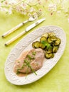 Escalope with white wine sauce Royalty Free Stock Photo