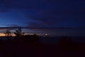 Escanaba Upper Michigan Sand Point Lighthouse Park Night Scene