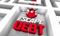 Escape Debt Trap Break Free Financial Bankruptcy Trouble 3d Illustration