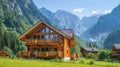 Alpine Eco Cabin: Serene Summer Retreat for Relaxation and Vacation in Majestic Mountains