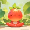 Strawberry Soul: A Peaceful Bliss Royalty Free Stock Photo