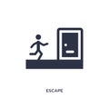 escape icon on white background. Simple element illustration from law and justice concept Royalty Free Stock Photo