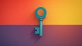 Escape Key on Multicolor Background: Minimalistic Clean Wallpaper AI Generated