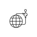 escape, migration icon. Element of social problem and refugees icon. Thin line icon for website design and development, app