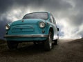 Escape of oldtimer car