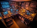 Cyberpunk escape room with hightech puzzles