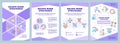 Escape room strategies purple brochure template