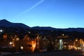 Breckenridge Ski Resort Town at night Royalty Free Stock Photo