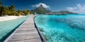 Escape to Paradise Stunning Bora Bora Beach Scene Royalty Free Stock Photo