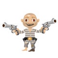 Escaped convict, cartoon character of Wild West,