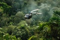 escaping the jungle with helicopter in hot pursuit