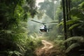 escaping the jungle with helicopter in hot pursuit