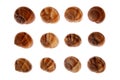 Escargot arranged in row Royalty Free Stock Photo