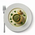 Escargot, cooked land snail, Helix pomatia Royalty Free Stock Photo