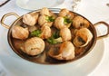 Escargot served Royalty Free Stock Photo