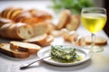 escargot served with slices of baguette Royalty Free Stock Photo