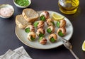 Escargots de Bourgogne. Snails with herbs butter. Healty eating. French food Royalty Free Stock Photo