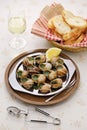 Escargots, French food