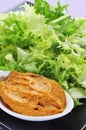 escarole endive with romesco sauce, a typical salad from Catalonia, Spain Royalty Free Stock Photo