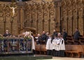The Escolania de Montserrat performing in the Basilica at the Benedictine Abbey Santa Maria de Montserrat near Barcelona, Spain.