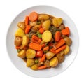 Escovitch Vegetables Jamaican Cuisine. On A White Plate Royalty Free Stock Photo
