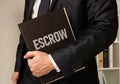 Escrow agreement is shown using the text Royalty Free Stock Photo