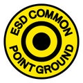 ESD Common Point Ground Symbol Sign, Vector Illustration, Isolated On White Background Label .EPS10