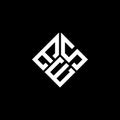 ESE letter logo design on black background. ESE creative initials letter logo concept. ESE letter design Royalty Free Stock Photo