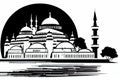 Esenyurt, ?stanbul, Turkey. Black & White City Logo. Generative AI. Royalty Free Stock Photo