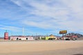 Desert truck stop in Amargosa Valley with Area 51 Alien Center Royalty Free Stock Photo