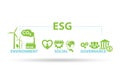 ESG concept as environmental and social governance