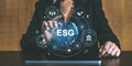 ESG Concept with Digital Interface Royalty Free Stock Photo