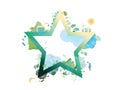 ESG and ECO friendly community A009 with star its suit to add words vector illustration graphic EPS 10 Royalty Free Stock Photo