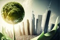 ESG, green energy, sustainable industry. Environmental, Social, and Corporate Governance concept.Generative ai Royalty Free Stock Photo