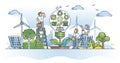 ESG investing with environmental social governance project outline concept