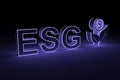 ESG self illumination concept background