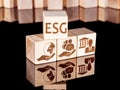 ESG symbols as a concept of a set of directions of company management Royalty Free Stock Photo