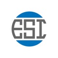 ESI letter logo design on white background. ESI creative initials circle logo concept. ESI letter design Royalty Free Stock Photo