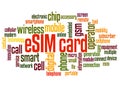 ESIM card word cloud concept 2